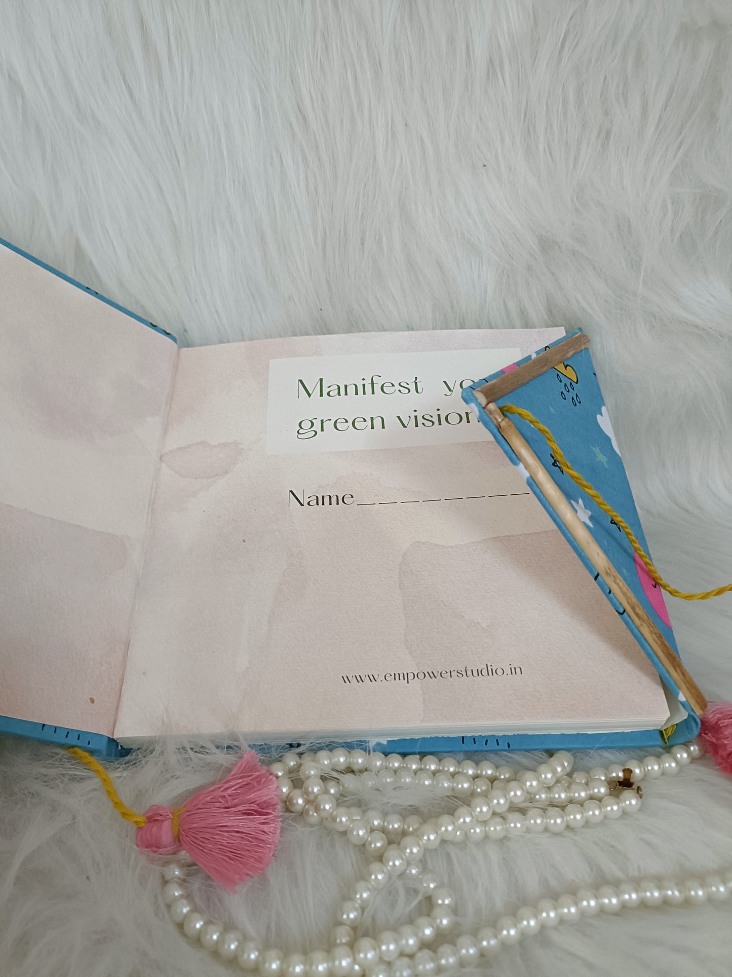 Midnightstars Handmade recycled paper sketchbook/journal - Blue sky