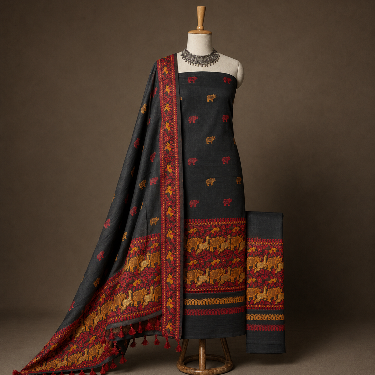 What Is a 3-Piece Unstitched Dress Material?