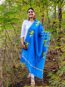 SPRING SPECTACLE(HANDCRAFTED SILK DUPATTA)