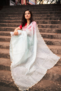 KALA (BLUE ORGANZA SAREE)