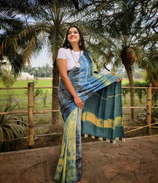 SCRIBBLED PENMANSHIP(HANDLOOM SAREE)