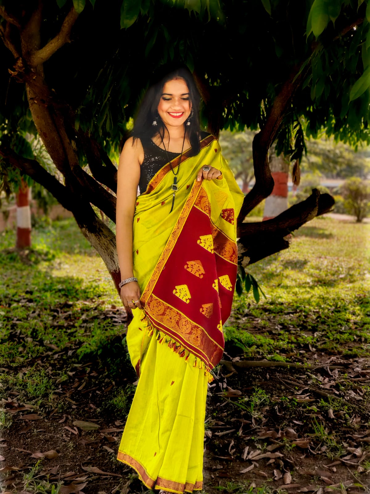 TIVONA(HANDLOOM ASSAM COTTON SAREE)